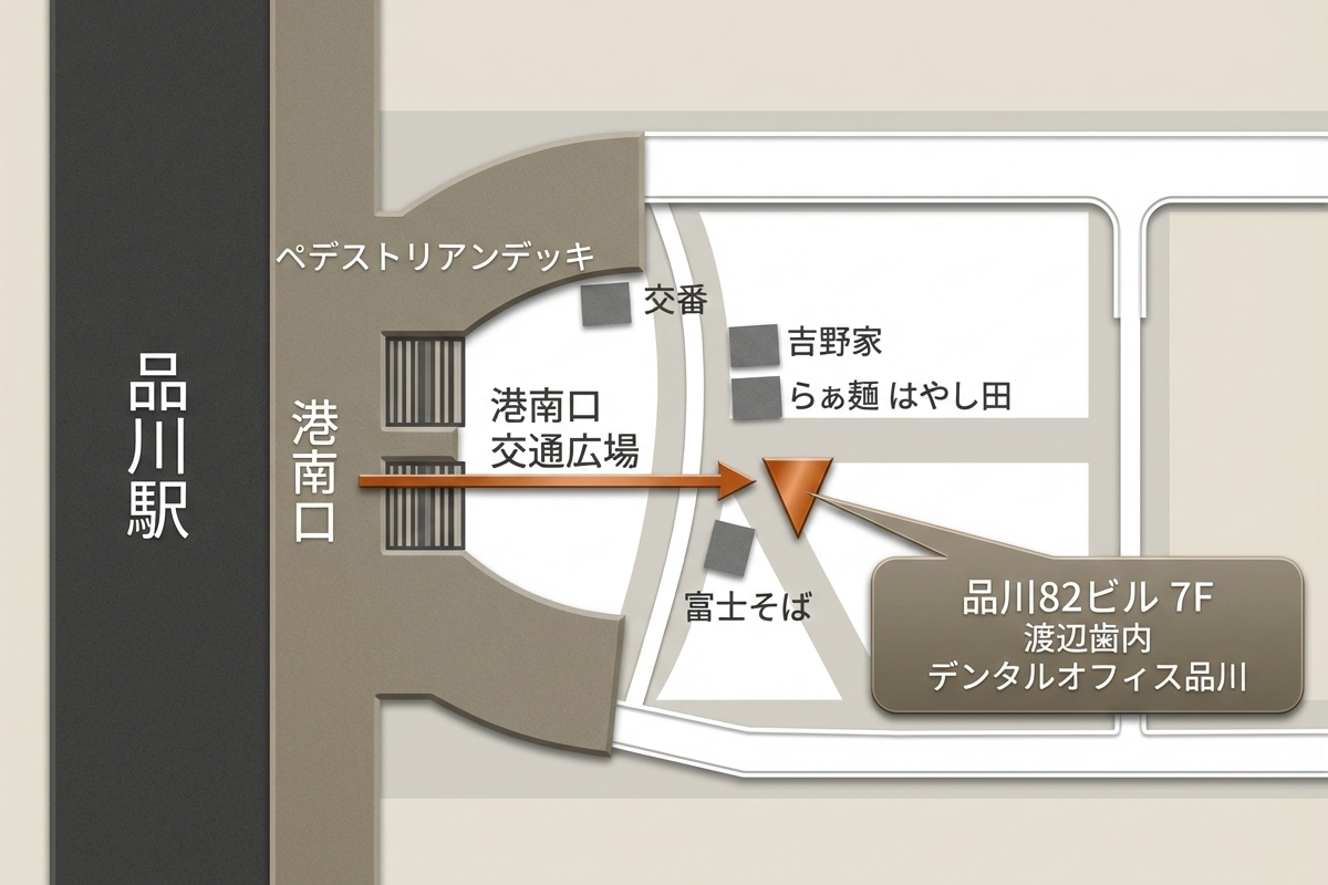渡辺歯内デンタルオフィス品川地図